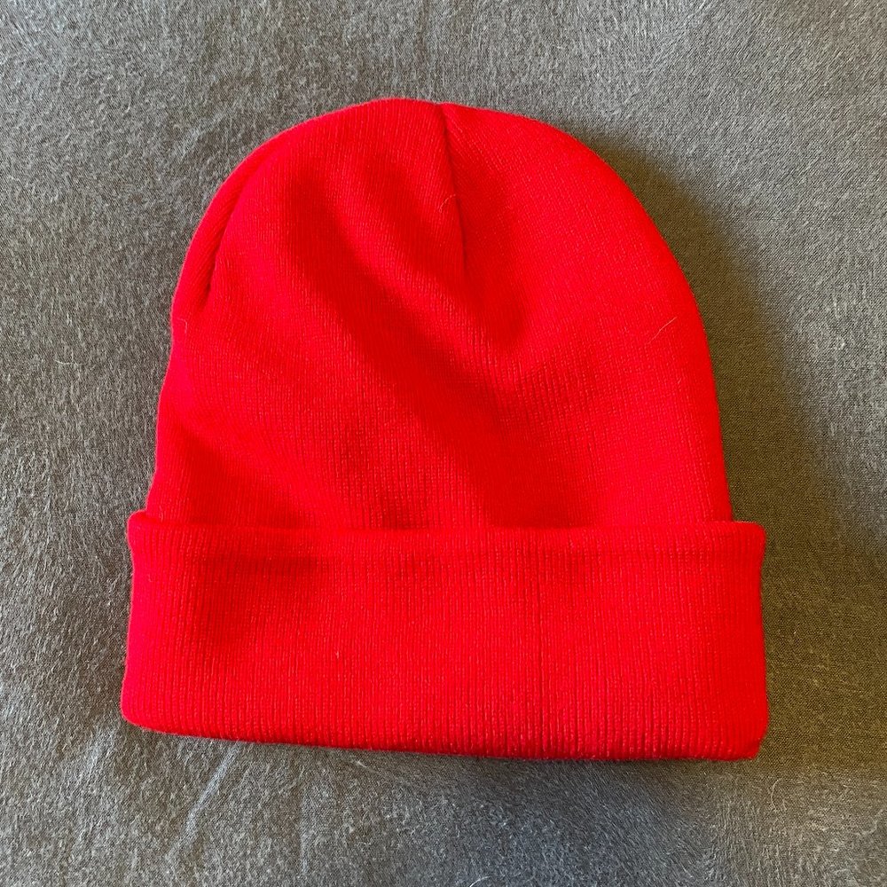 Plain Red Knit Beanie